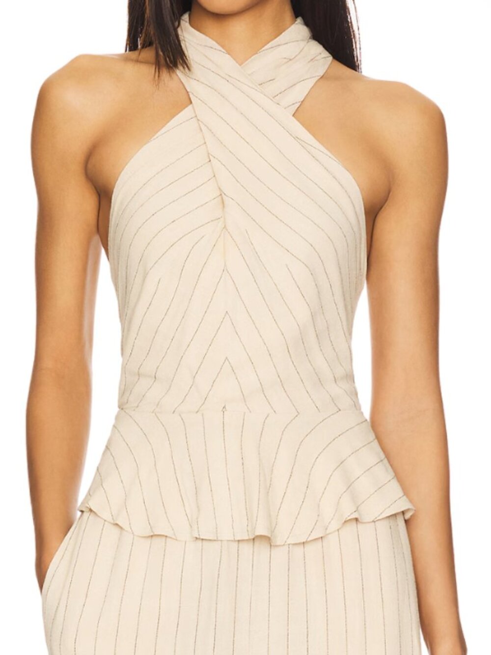 Steve Madden Linen Kosta Halter Top